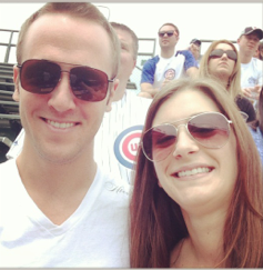 Karen and Boyfriend at Cubs baseball game
